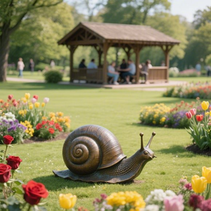 מודרני ומלאטי קישוט בית מודרני מסורתי וחלזונות ברונזה פסלי יד ביד - Product Image 1