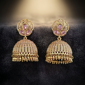 Exportador de Joyería Artesanal en India, Jhumki Antigua con Baño de Oro 233089 - Product Image 2