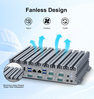 Mini PC Industrial Sin Ventilador con 6 Puertos COM, 6 Puertos USB, RS485, LAN Dual HD para Control de Automatización de Alto Rendimiento