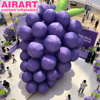 Ballons Gonflables Promotionnels Géants en Forme de Grappe de Raisins en Tissu Oxford 420D pour Décoration de Centre Commercial