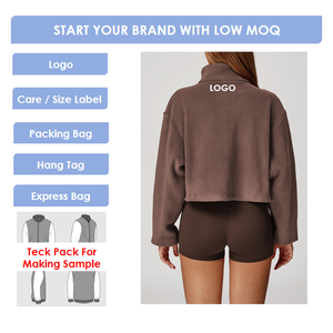 Chaqueta Deportiva de Manga Larga con Cierre, Ligera y Transpirable, de Corte Ajustado para Mujer, Tallas Grandes, para Entrenamiento, Gimnasio, Yoga y Actividades Atléticas - Product Image 2