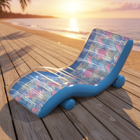 Chaise longue gonflable de plage en PVC personnalisée, matelas d'eau pour enfants avec impression de logo couleur personnalisée et design en maille