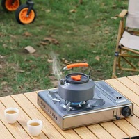 Réchaud manuel portable léger en acier inoxydable au butane avec allumage pour le camping et les pique-niques en toutes saisons