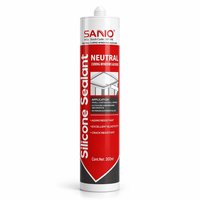Sellador de Silicona Neutro SANVO, Resistente a la Intemperie, 300 ml, Alta Adhesión, para Paredes Cortina, Ventanas, Puertas, Aluminio, OEM, Venta al Por Mayor