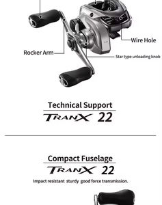 Moulinets de pêche à lancer TRANX originaux <span class=keywords><strong>2022</strong></span> du Japon avec système de freinage magnétique et construction métallique pour leurres artificiels - Product Image 2