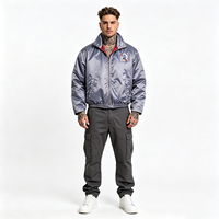 Veste Premium en Nylon Brillant pour Homme et Femme, Modèle Court et Large avec Broderie, Style Universitaire, Collection Automne