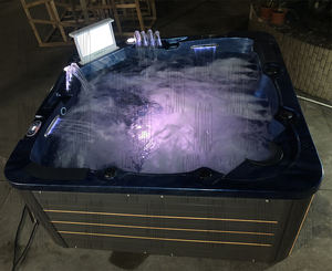 Bañera de hidromasaje Spa al aire libre Bañeras Jacuzziss Spa al aire libre Piscina climatizada Acrílico Jacuzzier cuadrado 5 Personas Terapia de sal bañera de hidromasaje <span class=keywords><strong>Exterior</strong></span> - Product Image 2