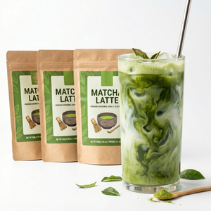 Matcha Latte Keto en Polvo, Orgánico, Grado Ceremonial, <span class=keywords><strong>Sin</strong></span> Azúcar, Vegano, Mezcla de Colágeno, Preparación Instantánea, Venta al Por Mayor - Product Image 1