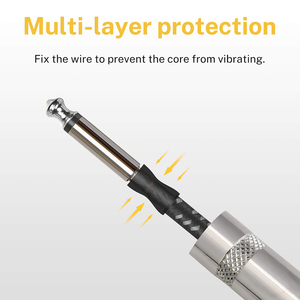 Conector de 10 pies, 6,35 Mm, Audio profesional, instrumento Musical, conectores de <span class=keywords><strong>Cable</strong></span> <span class=keywords><strong>Jack</strong></span> para guitarra eléctrica - Product Image 6