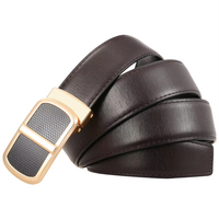 Ceinture en cuir véritable double couche pour homme avec boucle à plaque et logo personnalisé LY35-23034-2 – Vente en gros usine – Ceinture formelle en cuir de vachette pour homme
