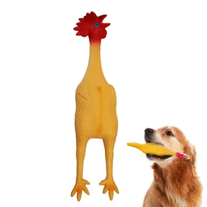 Logo personnalisé Non-toxique, vente en gros, sûr, chien de compagnie, poulet qui couine, chien de compagnie, jouets à mâcher