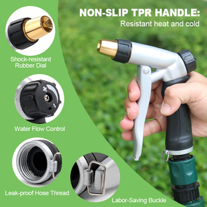 Pistolet pulvérisateur haute pression en métal SUNSHINE OEM avec verrouillage du gâchette pour distributeurs, fournisseur en gros d'outils de jardin, ODM - Product Image 5