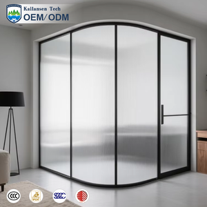 แผ่นกระจกตกแต่งผนังแบบมีร่อง ผลิตตามสั่ง แข็งแรง ทนทาน สำหรับงานตกแต่งภายใน ฉากกั้นห้อง และประตูภายใน - Product Image 1