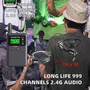 Sistema de Guía Turística Inalámbrico 2.4G, 1 Transmisor, 10 Receptores, Auriculares con Gancho para la Oreja, Guía de Audio para Turismo, Traducción y Conferencias - Product Image 2