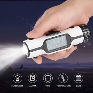 Đa Xách Tay Nhỏ Thế Giới Thời Gian Du Lịch Đồng Hồ Báo Thức Với Đèn Pin LED Kỹ Thuật Số Lịch Hẹn Giờ Màu Xanh Đèn Nền Cho Trẻ Em Cắm Trại - Product Image 2