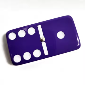 Juego de dominó morado personalizado, juego de dominó familiar de color Chickie para juego educativo en interiores - Product Image 5
