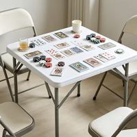 Table à manger pliante en fer et plastique au design moderne, best-seller, mobilier d'hôtel, pour mariages et événements extérieurs, vente en gros pour la restauration