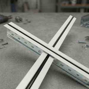 Composants de plafond suspendu en système de grille en T blanc, en acier galvanisé, pour plafond suspendu encastré pour intérieur commercial - Product Image 3
