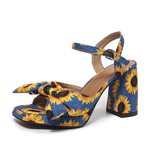 Sandalias de tacón alto con correa, estilo versátil, punta abierta y tacón delgado para mujer - Product Image 1