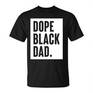 T-shirt « Dope Dad » pour les nouveaux papas, fête des pères, Afro-américain, célébrez avec un cadeau promotionnel élégant et tendance - Product Image 2