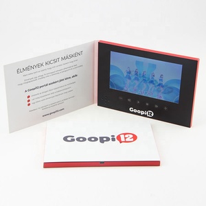 Thiệp Cảm Ơn Phổ Biến Tùy Chỉnh Có Logo Thiệp Chúc Mừng Điện Tử Thiệp Quà Tặng Lcd Brochure <span class=keywords><strong>Video</strong></span> Bưu Phẩm Trưng Bày Thiệp - Product Image 3