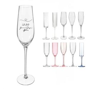 Flûtes à champagne jetables en plastique transparent avec logo personnalisé, verres à vin, gobelets pour les célébrations de mariage, les fêtes de remise de diplômes - Product Image 1