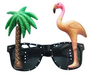 Nouveauté lunettes de soleil Crazy Hawaiian Flamingo lunettes de soleil de fête <span class=keywords><strong>cocotier</strong></span> - Product Image 1