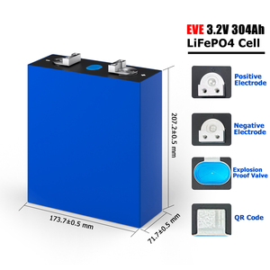 مخزون الاتحاد الأوروبي EVE MB31 314ah V Lifepo4 سعة دورات 330 أمبير 304 أمبير خلايا LF280K بطاريات منشورية خلية v لـ ESS - Product Image 4