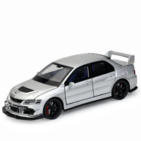 Modelo de Auto de Aleación a Escala 1:32 LANCER Evolution IX EVO 9a Generación con Sonido y Luz, Mecanismo de Retroceso y Puertas que se Abren, de Metal para Exhibición, Colección o Juguete