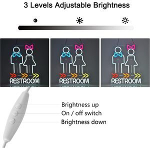 Restroom Neon <b>Sign</b> LED indoor hanging ambient light Shopping mall wall decoration light entrance indicator light luminous <b>sign</b> - Product Image 2