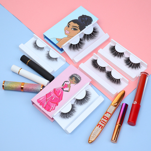 Wholesale hand made lashes fluffy 3d mink eyelashes vendor empty luxury customize your own eyelash box package