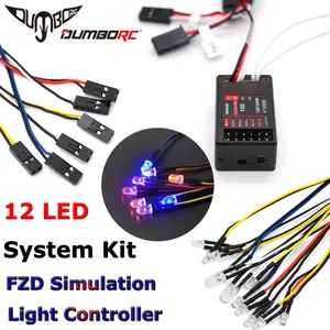 Contrôleur de lumière de simulation DUMBORC FZD, <span class=keywords><strong>kit</strong></span> système 12 LED pour camions <span class=keywords><strong>RC</strong></span> 1/10 1/8, voitures de drift, TRX4, SCX10, <span class=keywords><strong>TAMIYA</strong></span>, CC01, 4WD, pièces Axial - Product Image 2