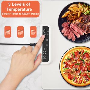 Plaque chauffante portable en silicone de qualité alimentaire, carrée, pour la maison, avec contrôle de température réglable, facile à nettoyer, isolation thermique, coussin chauffant en silicone - Product Image 3