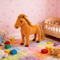 Cheval en peluche réaliste personnalisé OEM, jouet de simulation, cadeau pour enfants, décoration