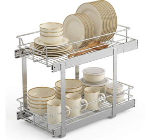 Étagère à épices multifonctionnelle moderne en métal antirouille à 2 niveaux, robuste, pour comptoir <span class=keywords><strong>de</strong></span> <span class=keywords><strong>cuisine</strong></span>, <span class=keywords><strong>plan</strong></span> <span class=keywords><strong>de</strong></span> <span class=keywords><strong>travail</strong></span>, armoire d'angle - Product Image 4