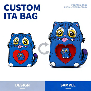 Bolso Ita Personalizado, Set Completo con Llavero de Peluche de Dibujos Animados, Pin y Artículos de Colección, Bolso de Hombro Ita de Alta Calidad, Bolsos de Lujo para Mujer - Product Image 5