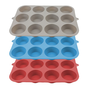 Utensilio de Cocina, Molde para Hornear Pasteles de 12 Cavidades, Moldes de Silicona para Postres y Pudines, Moldes de Silicona para Hornear - Product Image 1