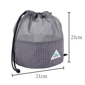 Mesh <b>Patchwork</b> Drawstring Beach Foldable Lightweight Casual Storage <b>Bag</b> For Travel Outdoor Customizable Sundries Organizer - Product Image 4
