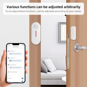 Không dây wifi Cửa Cửa sổ Báo động cảm biến âm thanh ánh sáng báo động nhà thông minh ứng dụng an ninh cho căn hộ Windows & cửa ra vào trẻ em an toàn 100dB - Product Image 4