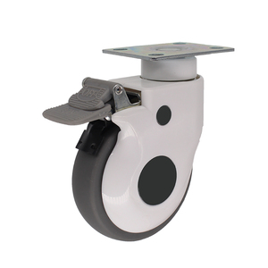 VIMA Medical Caster Manufacturer <b>Bed</b> Wheels 3 Inch TPR Swivel Plate Wheel With Brake Silent Hospital <b>Castor</b> - Product Image 1