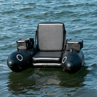Bateau pneumatique de pêche 1,7 m pour une personne, double coque en PVC avec pagaie, pompe, siège et rangement, capacité 160 kg pour lac