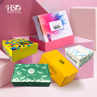 Caja de Cartón Kraft Marrón Biodegradable y Ecológica Personalizada con Relieve para Envíos de Comercio Electrónico, Caja de Correo Plegable Corrugada