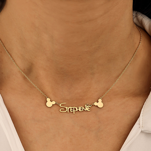 Collana Personalizzata con Ciondolo a Lettera Cartoon in Acciaio Inox Placcato Oro, Gioielli alla Moda per Donna, Vendita all'Ingrosso - Product Image 2