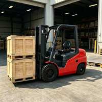 Chariot élévateur électrique contrepoids à trois roues, puissance industrielle 2,5t, batterie lithium, fonctionnement silencieux, pour chargement de conteneurs