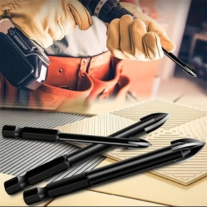 Guest Quality Black Hexagonal Phillips <b>Drill</b> <b>Bits</b> 6Pcs 4-12mm Spiral Shank Masonry Concrete Drilling Set - Product Image 4