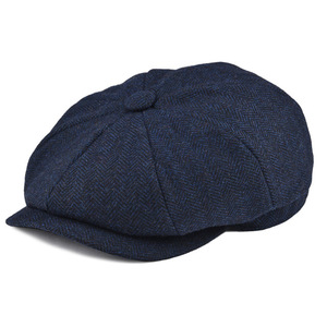 Venta al por mayor Retro Big Head Unisex Newsboy sombrero poliéster/algodón boinas con hebillas gorra octogonal Peaky viaje al aire libre - Product Image 4