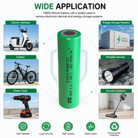 Batterie lithium originale 18650 2500mAh 8C 3.7v, cellule cylindrique pour pack de batteries