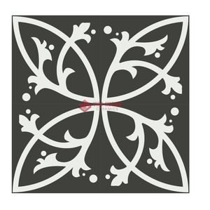 Baldosa de cemento encausticada de gran formato 300x300mm, decorativa, hecha a mano, para suelos de espacios comerciales, exportación global - Product Image 1