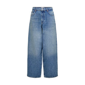 Wide Leg <b>Baggy</b> <b>Jeans</b> With Elevated Waistband And Clean Pocket Design Curated For <b>Women</b> Minimalist Statement Making Casual Look - Product Image 1