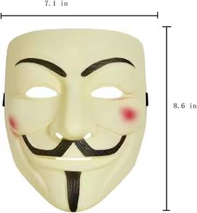 Masques de fête V pour Vendetta masque anonyme Guy Fawkes déguisement adulte Costume accessoire Halloween fête Cosplay masque complet - Product Image 6